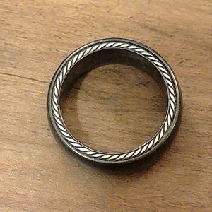 David Yurman Titanium and Sterling silver ring